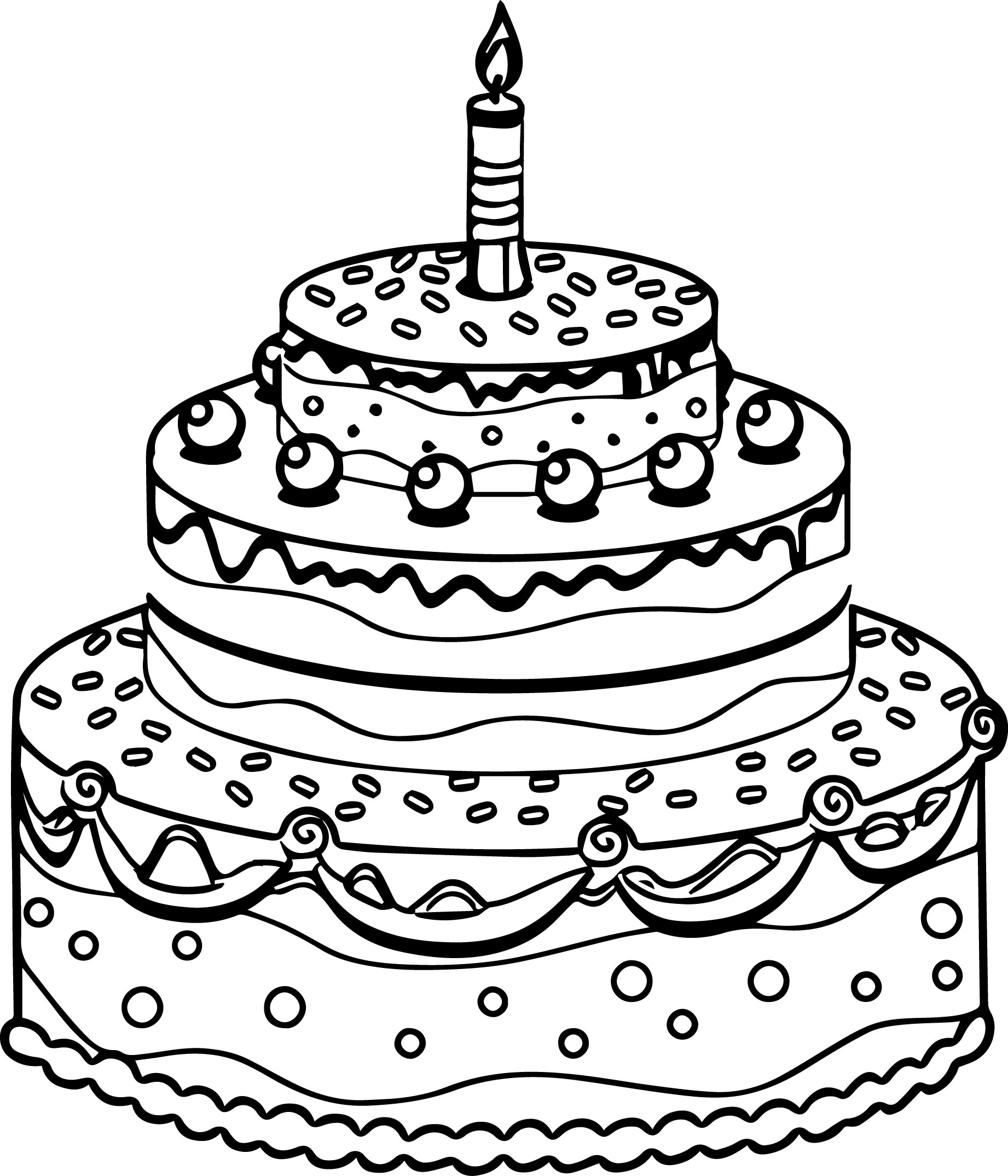 Cake Coloring Pages At GetDrawings Free Download