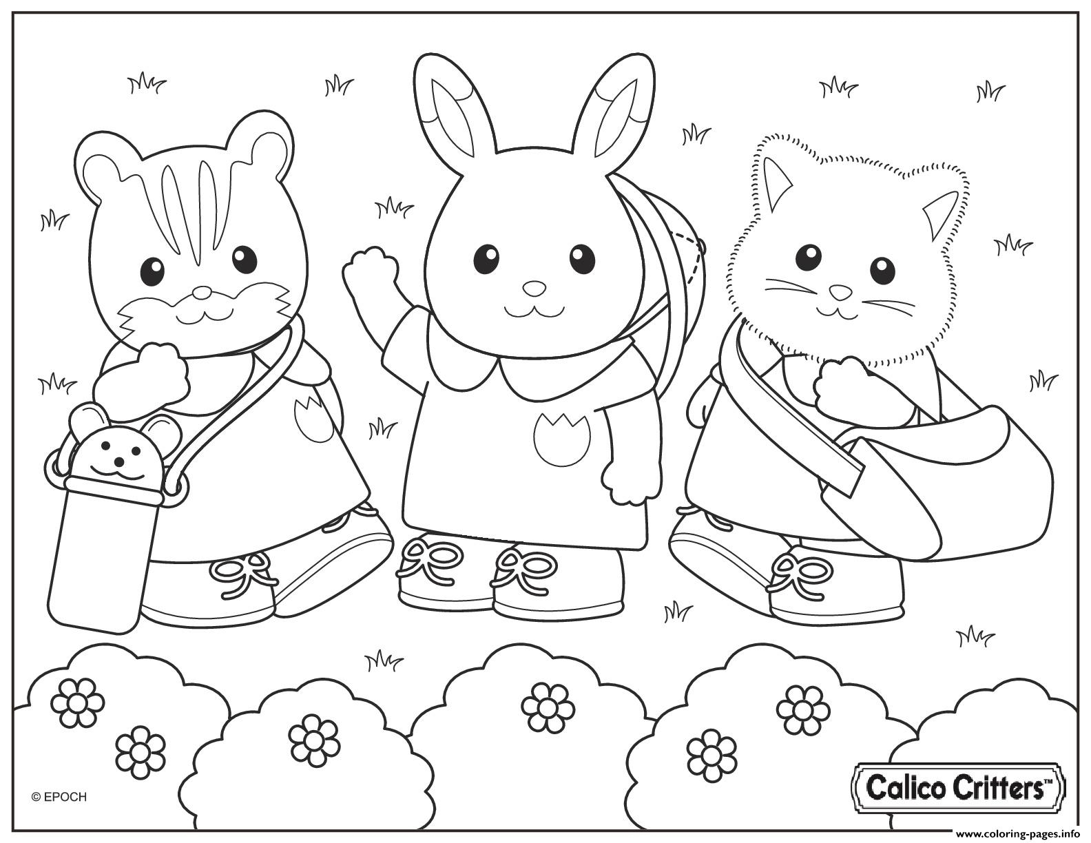 Calico Critters Babies Coloring Pages