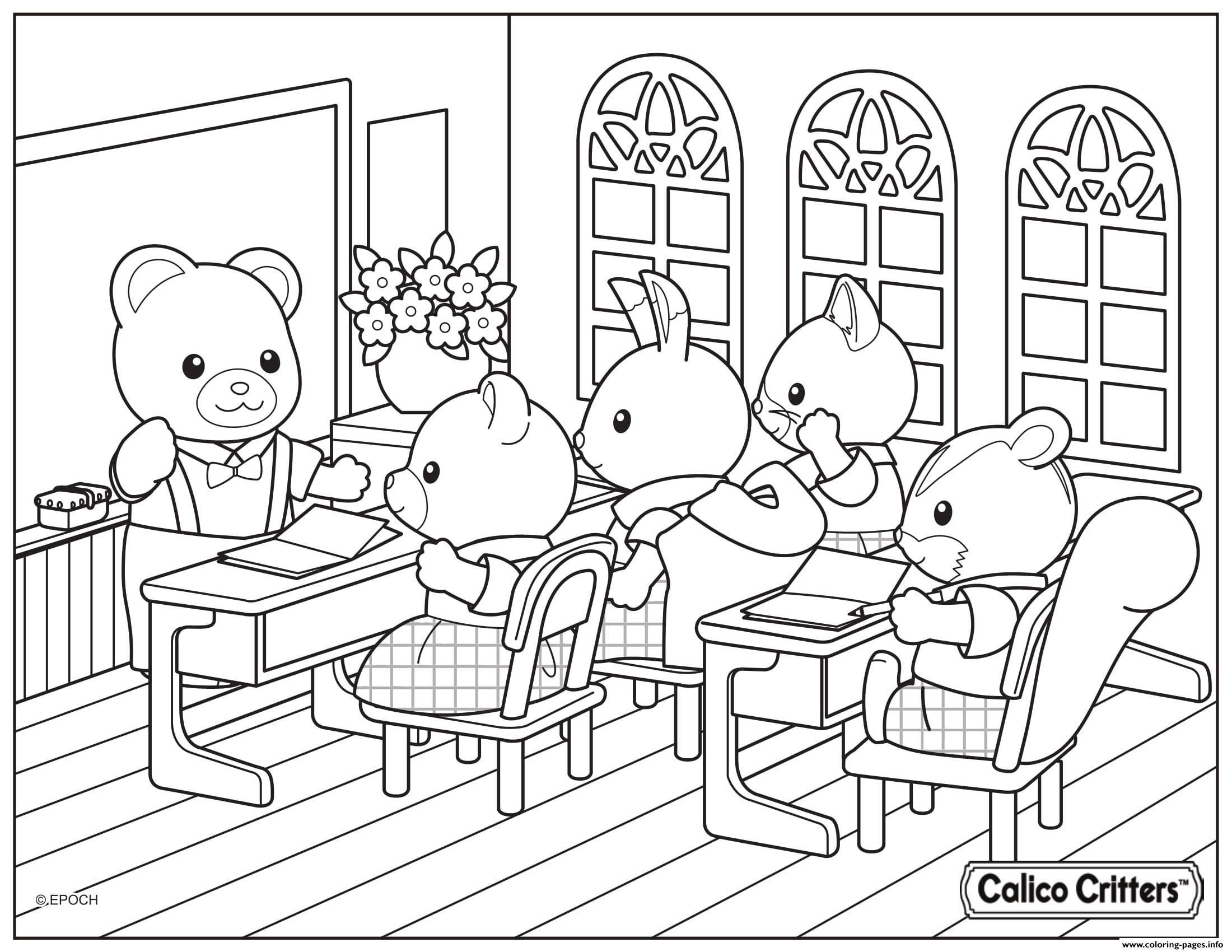 Calico Critters Coloring Pages