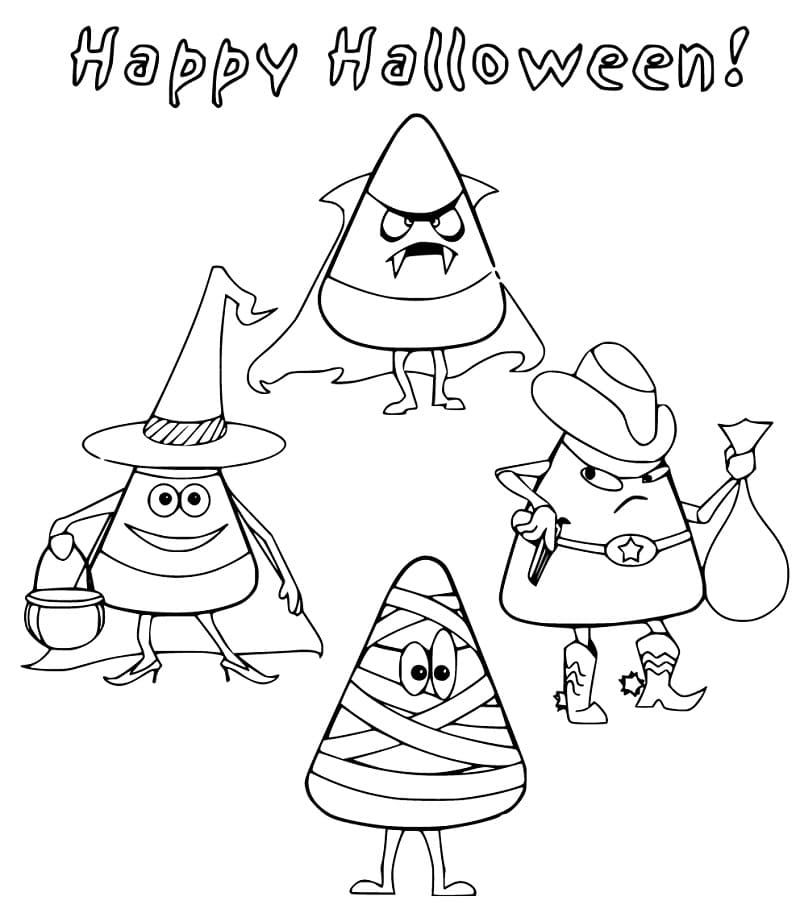 Candy Corn And Pumpkin Bag Coloring Page Free Printable Coloring Pages For Kids