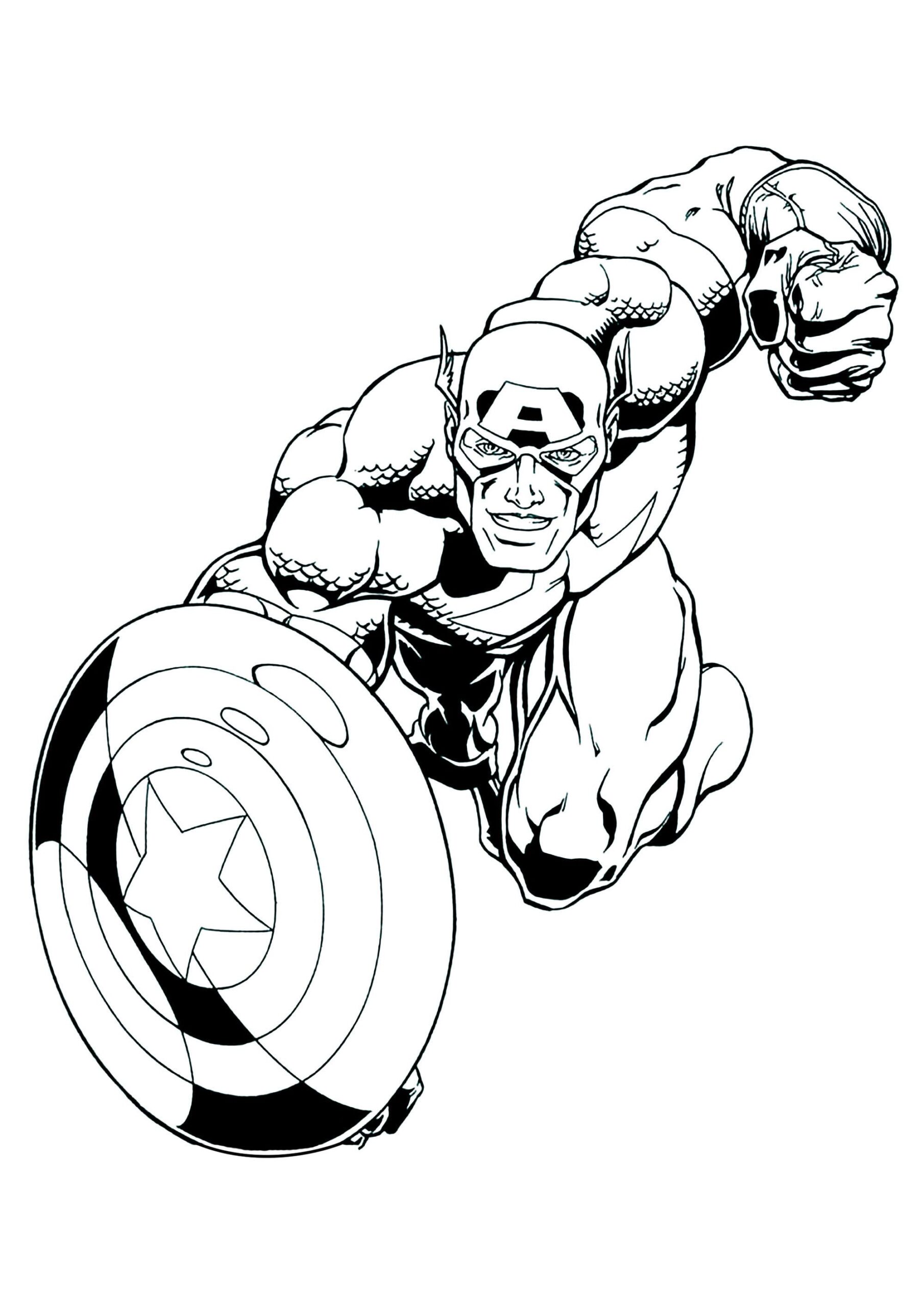 Captain America Coloring Page