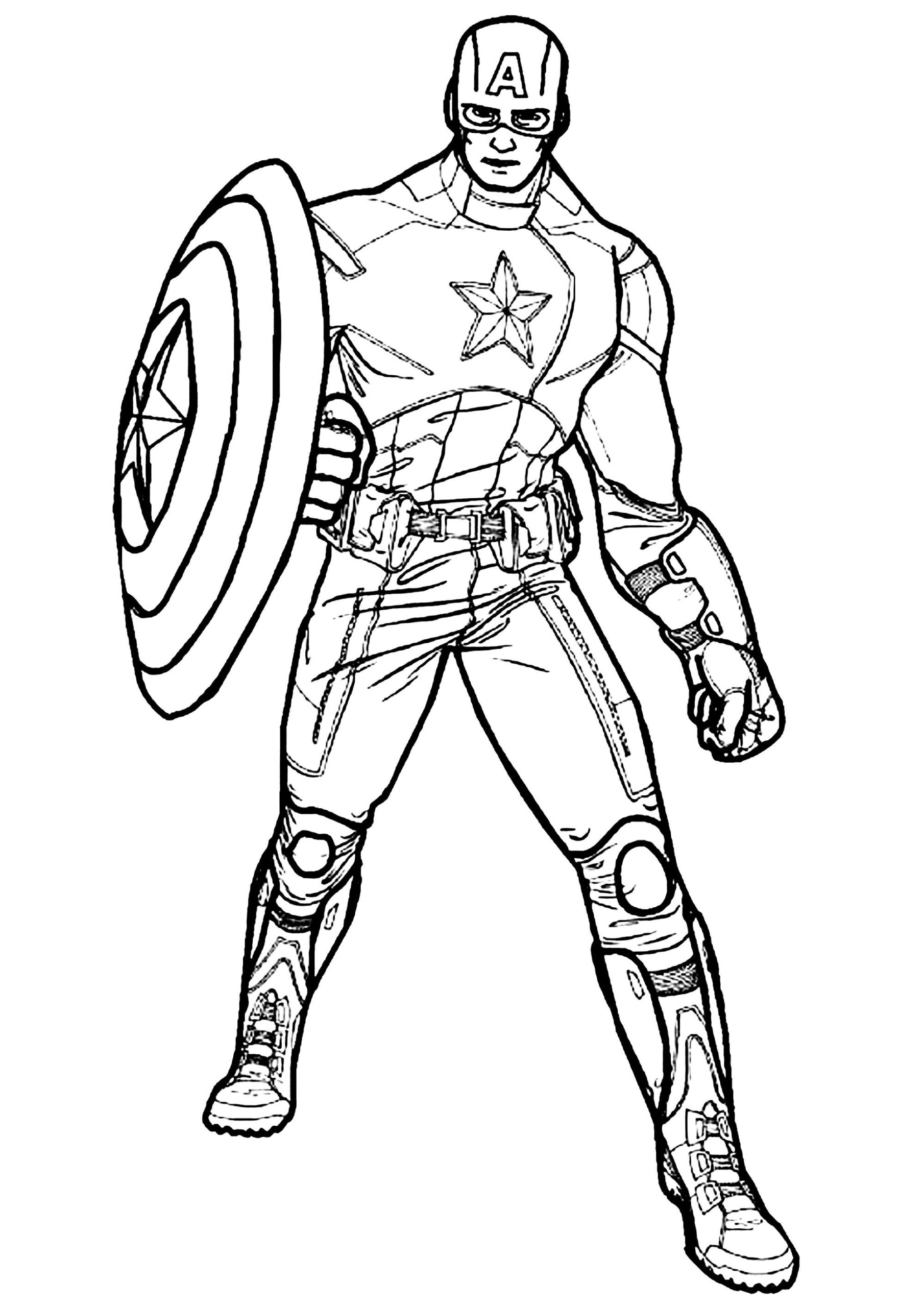 Captain America Captain America Coloring Pages For Kids