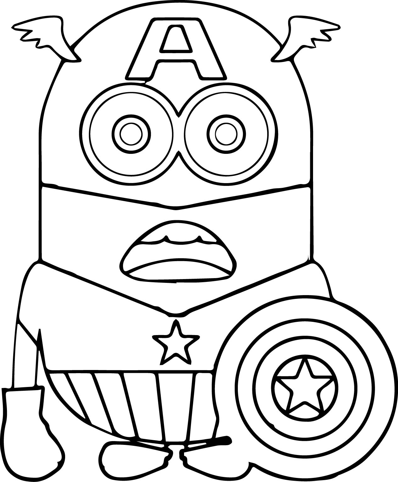 Captain America Shield Coloring Page At GetDrawings Free Download