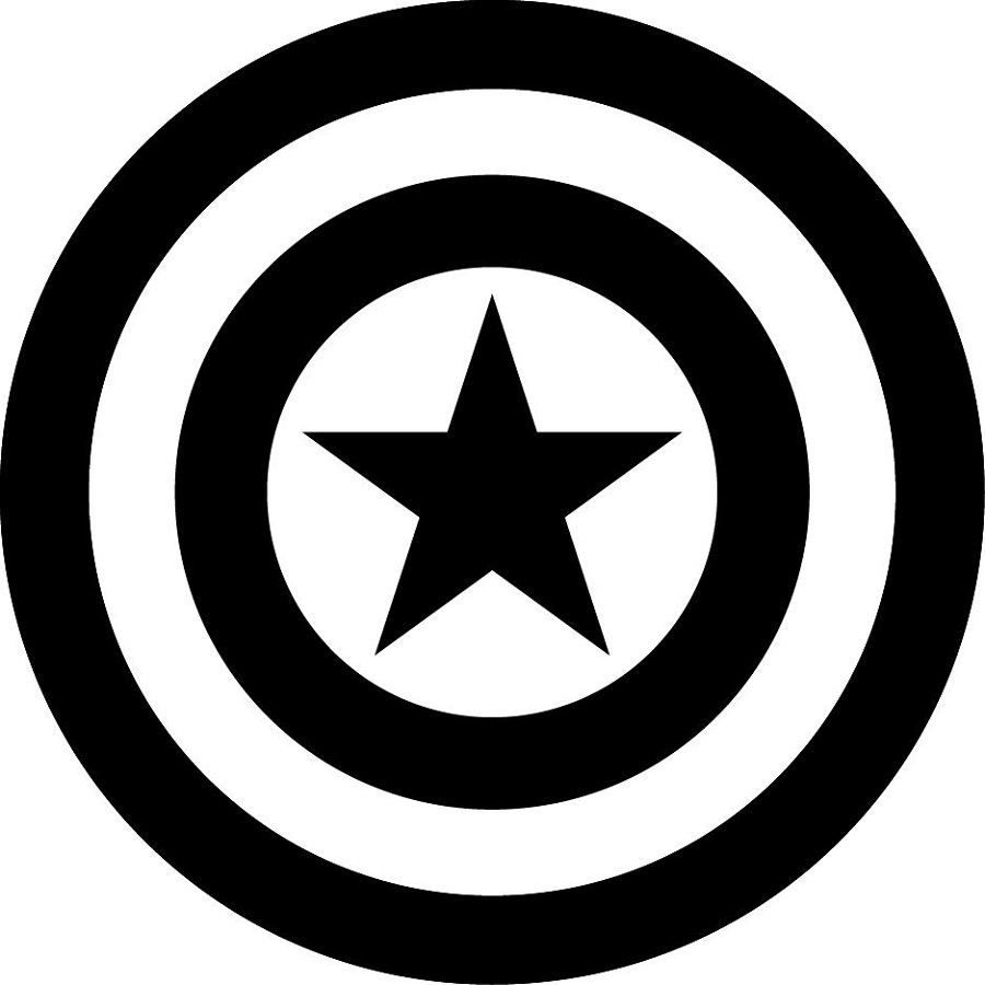 Captain America Shield Coloring Page