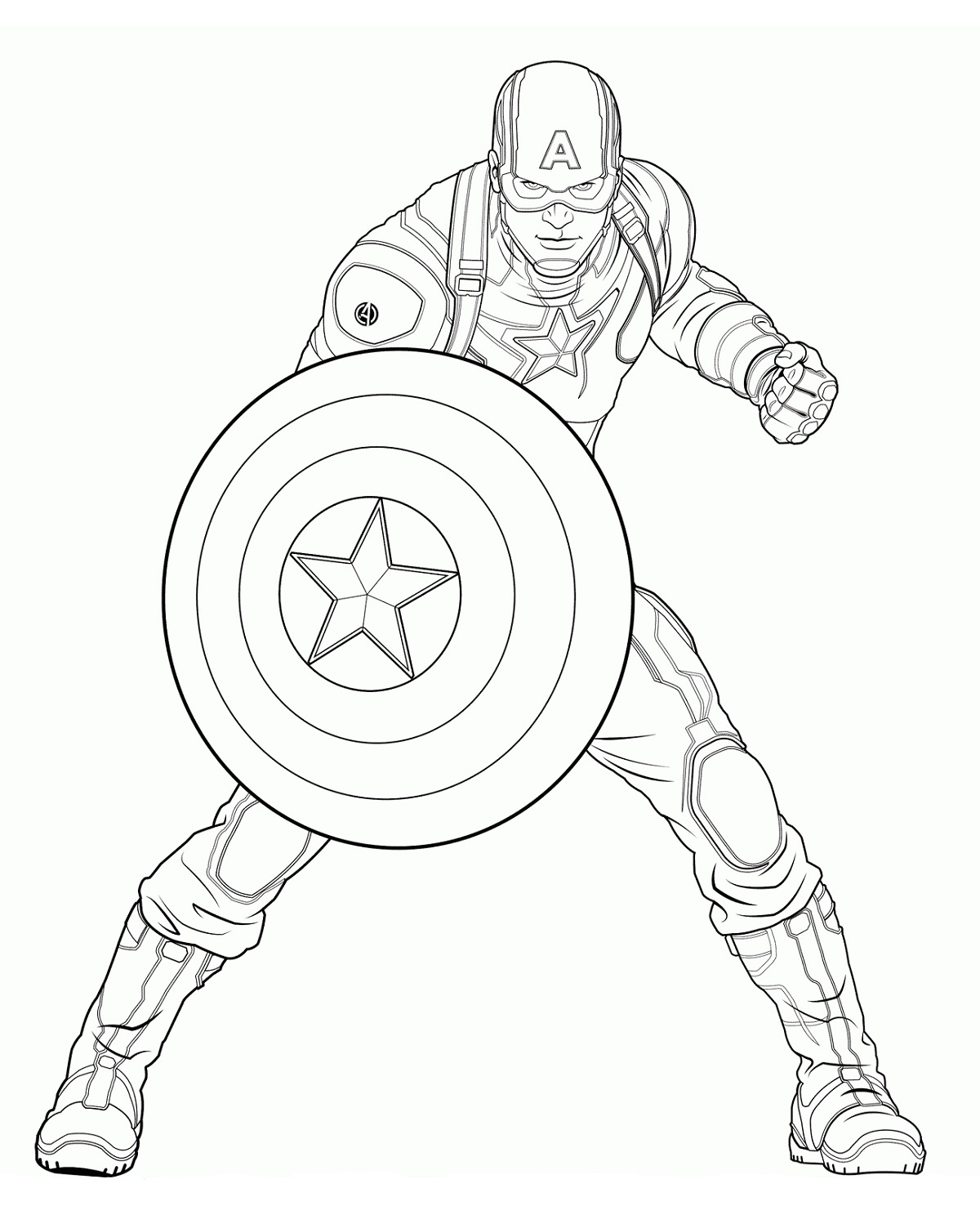 Captain America Shield Coloring Page For The Fans K5 Worksheets