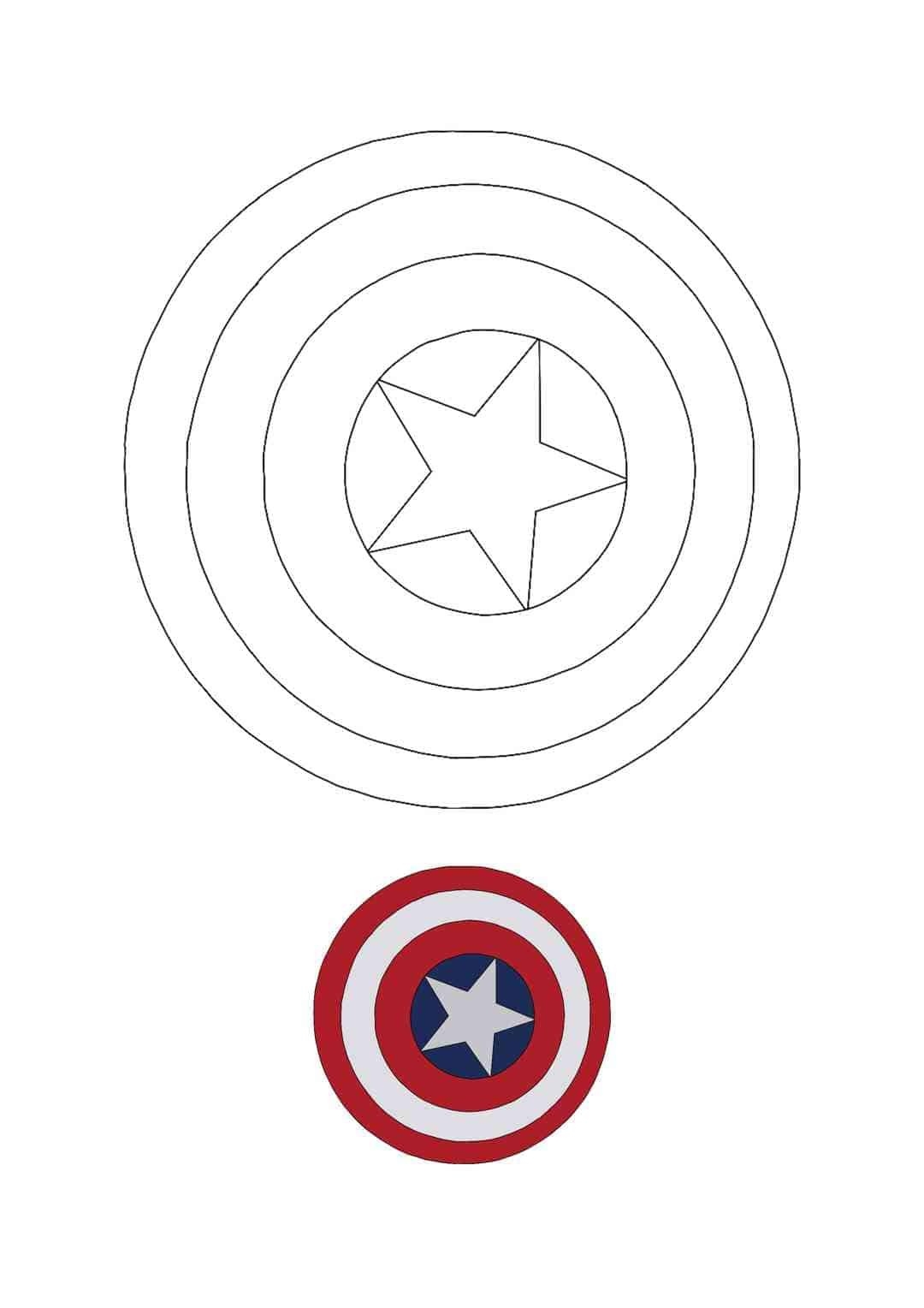 Captain America Shield Coloring Pages 2 Free Printable Coloring Sheets 2021