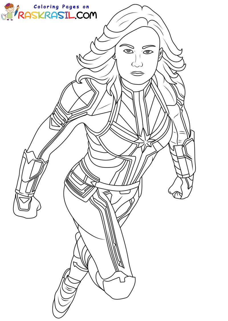 Captain Marvel Coloring Pages
