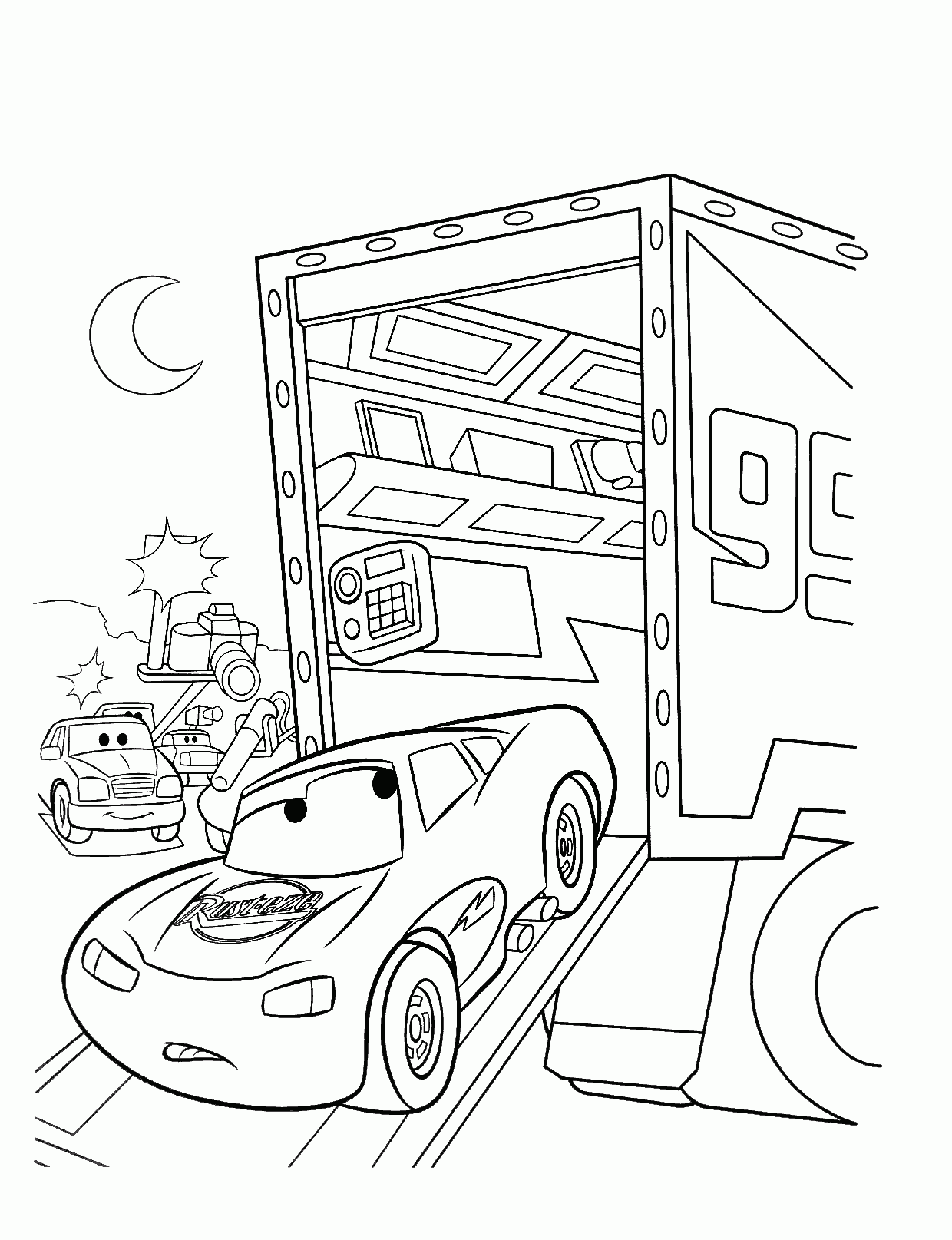 Cars Coloring Page To Download Cars Coloring Pages For Kids