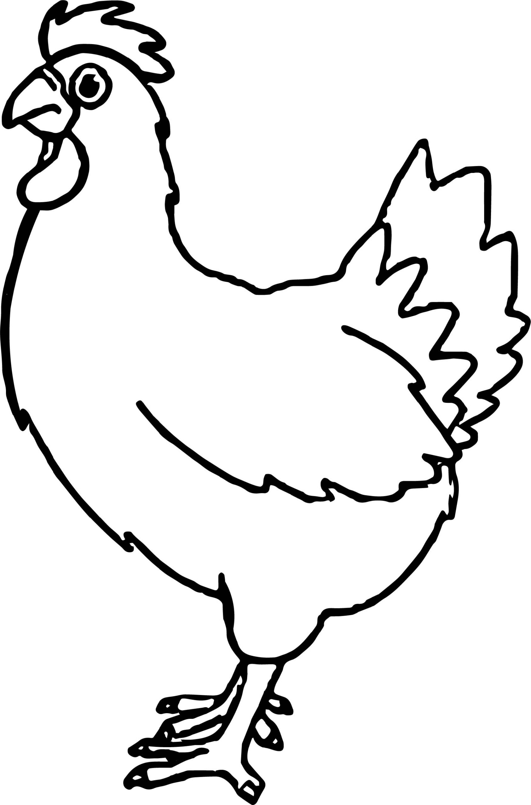 Cartoon Chicken Coloring Pages Coloring Pages