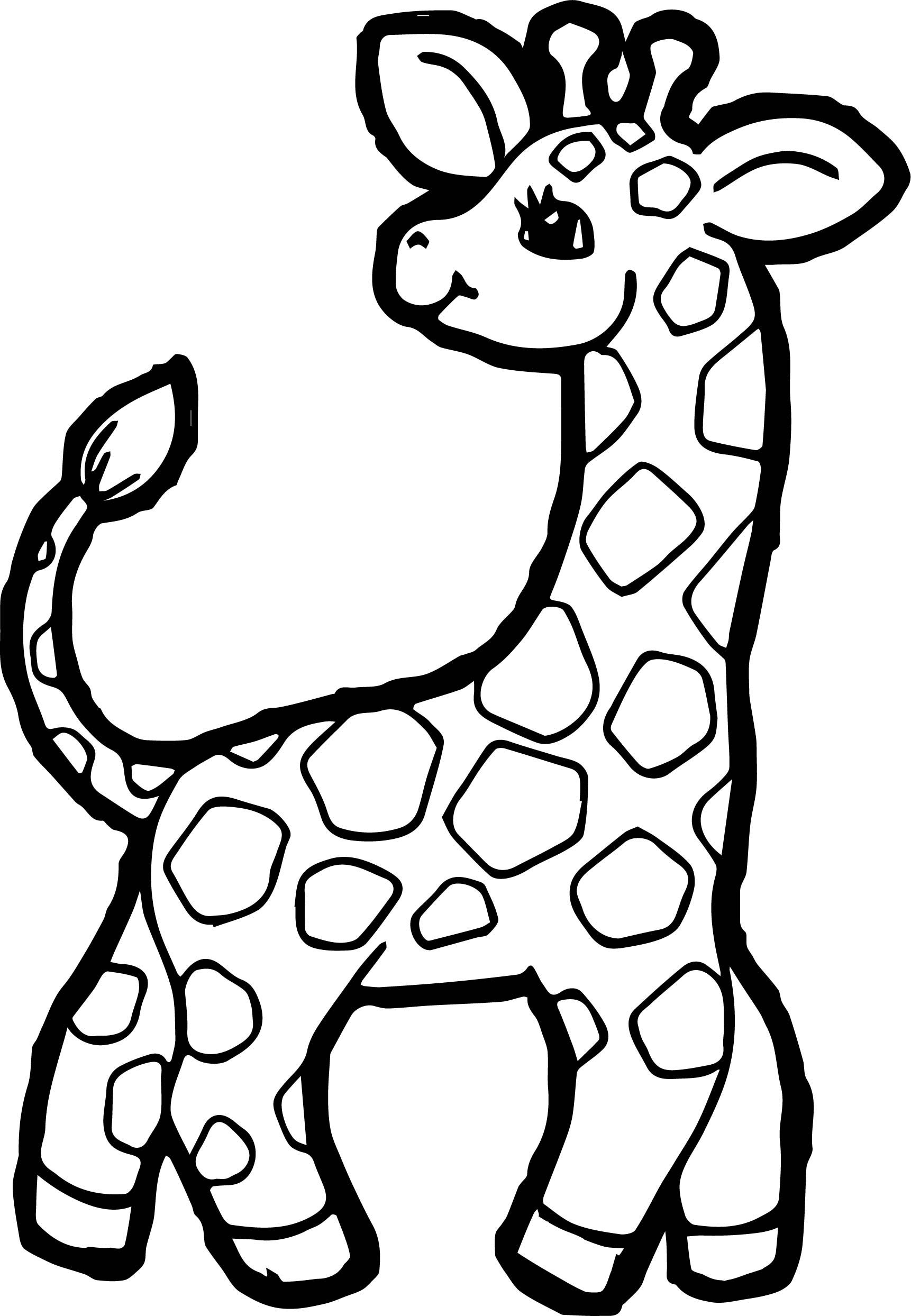 Cartoon Giraffe Coloring Pages Sharan Woodbury