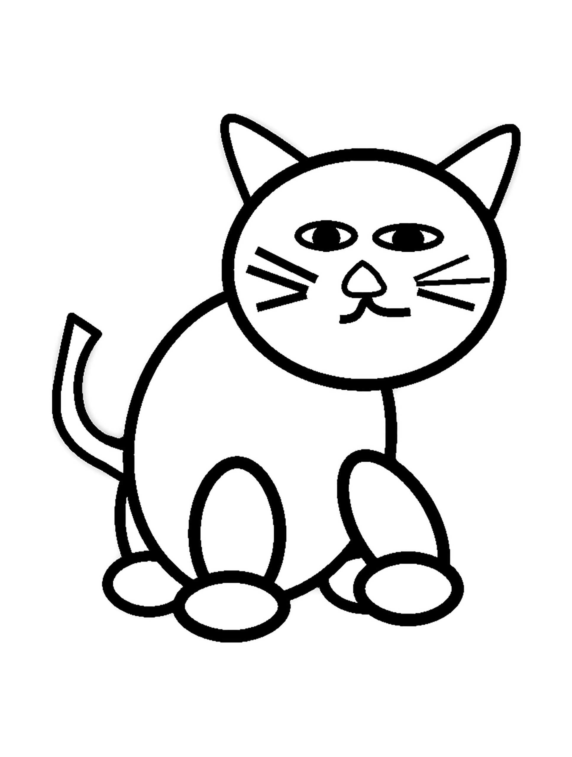 Cat Coloring Page For Kids Cat Coloring Pages For Kids