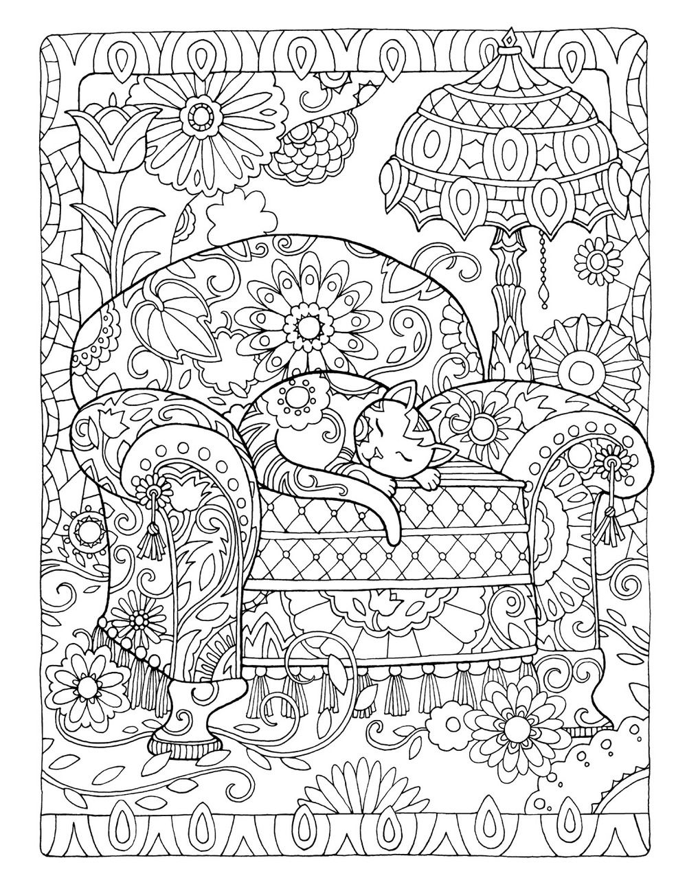 Creative Cat Finished Coloring Pages