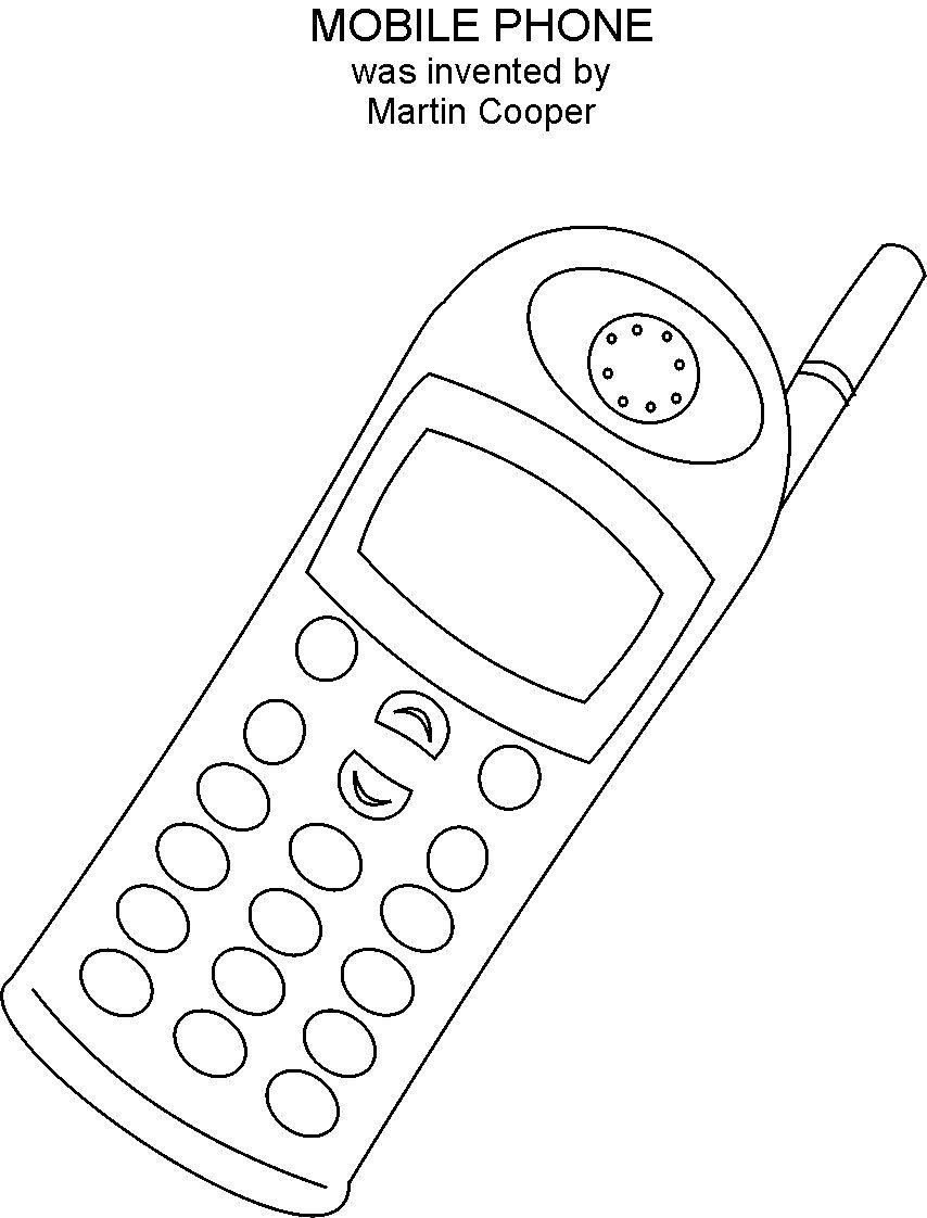 Phone Coloring Page