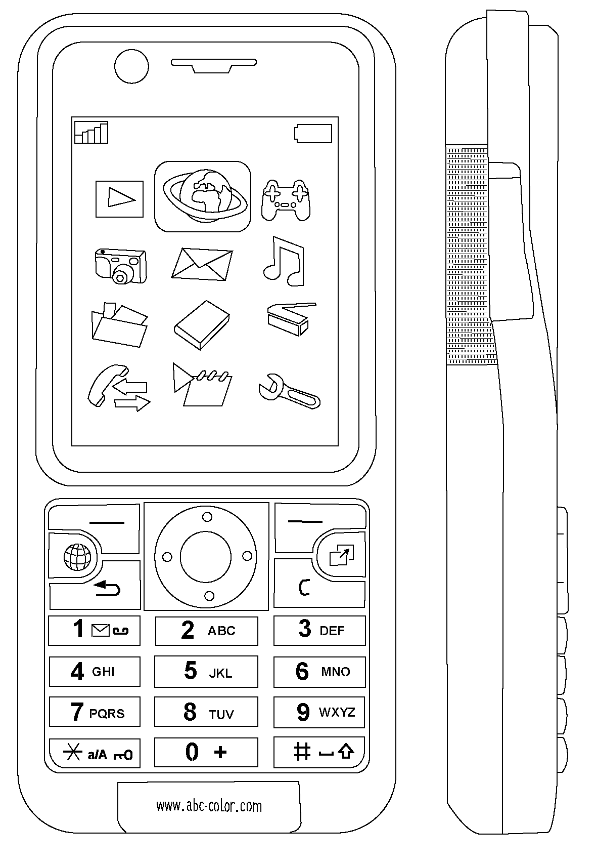 Cell Phone Coloring Pages Coloring Home