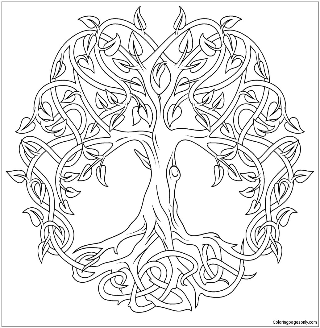 Celtic Tree Of Life Coloring Page Free Coloring Pages Online