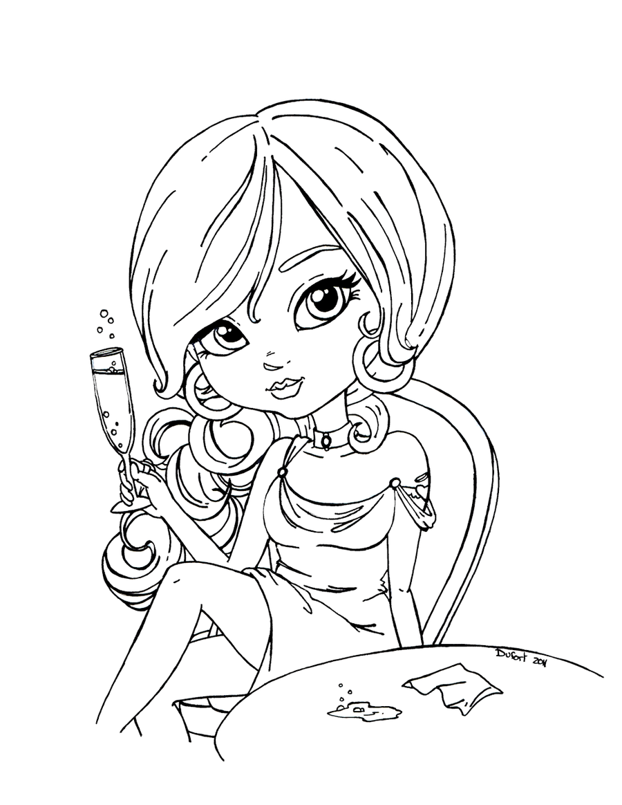 Champagne By JadeDragonne Deviantart Coloring Pages Coloring Books Adult Coloring Pages