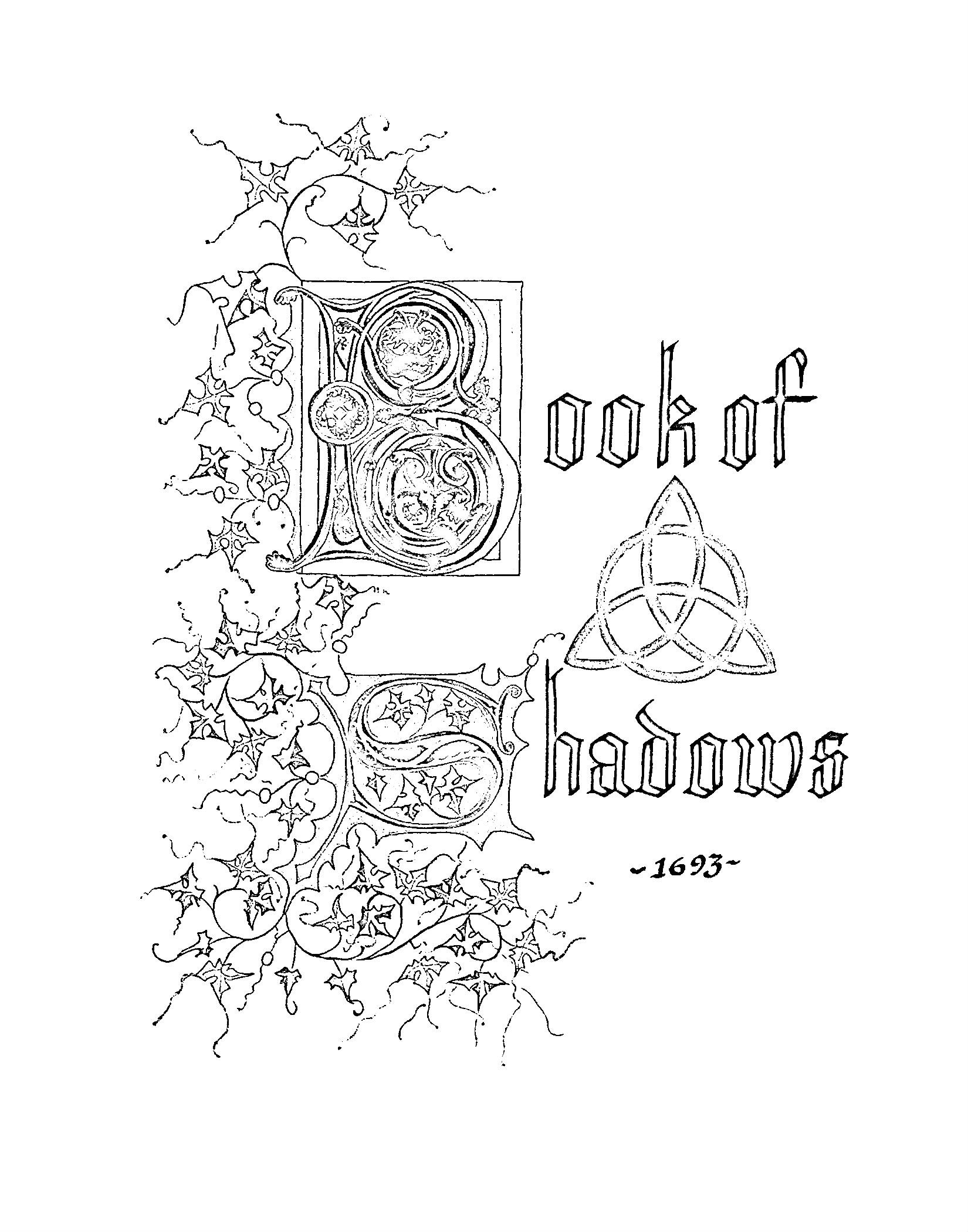Charmed Book Of Shadows Colouring In Pages Etsy UK