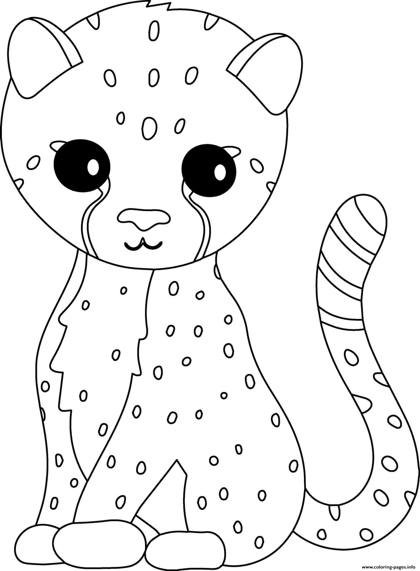 Cheetah Coloring Page
