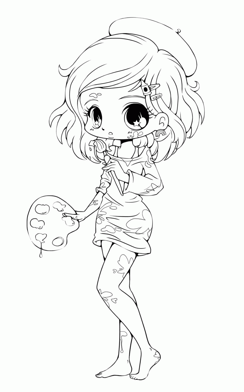 Chibi Anime Coloring Pages Coloring Home