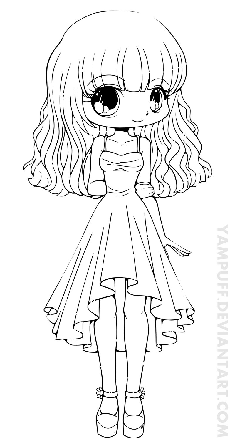 Free Coloring Pages Chibi