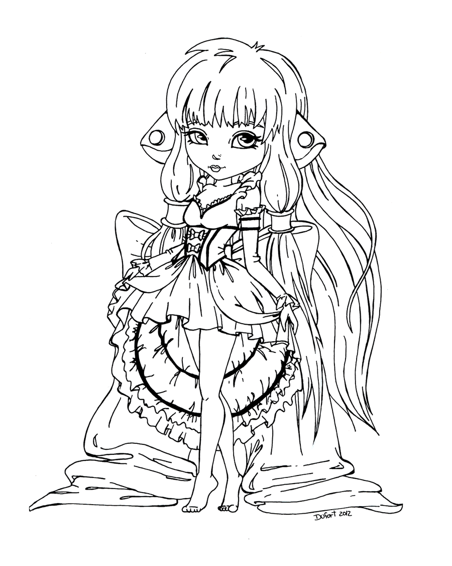 Free Coloring Pages Chibi Jadedragonne