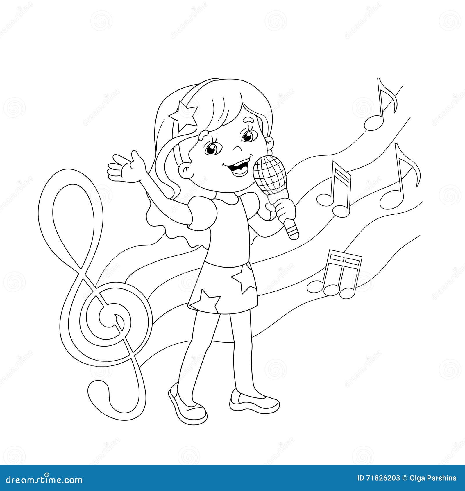 Children Singing Coloring Page Coloring Pages