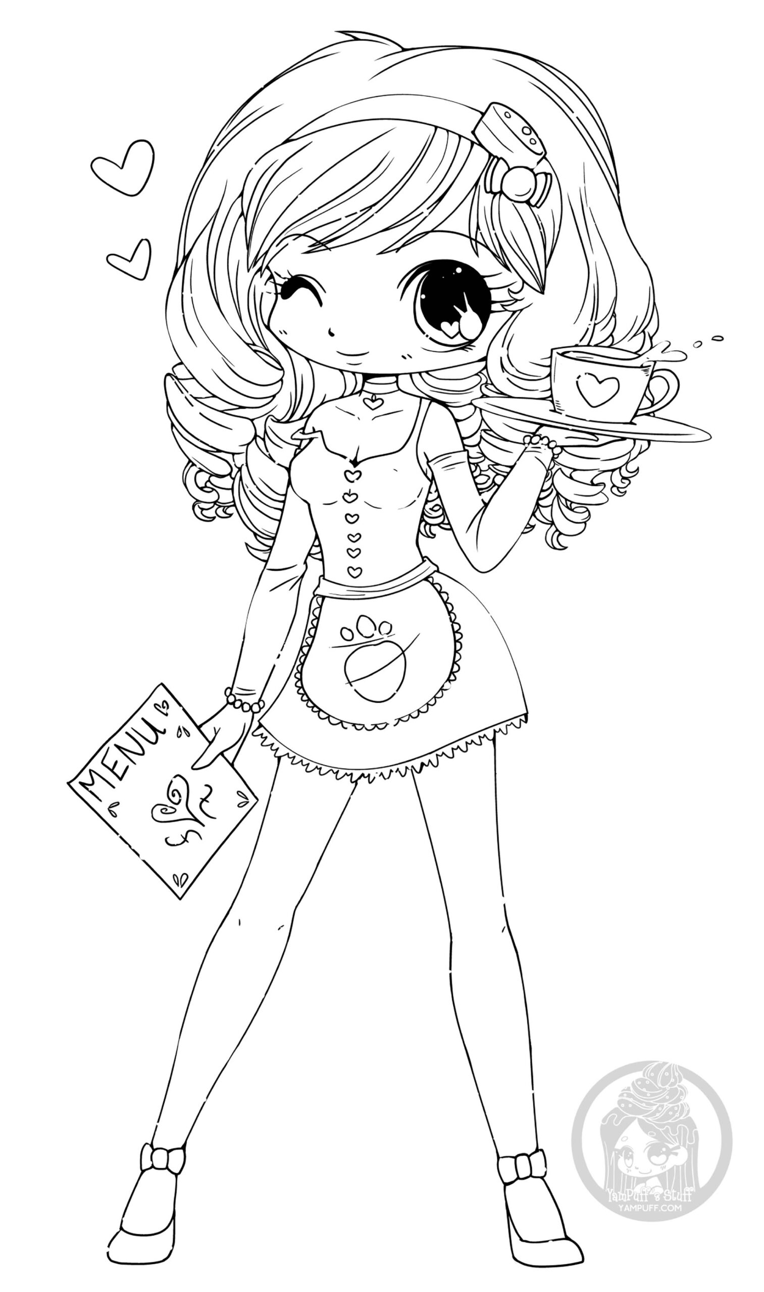 Chlo Kawaii Coloring Pages For Kids