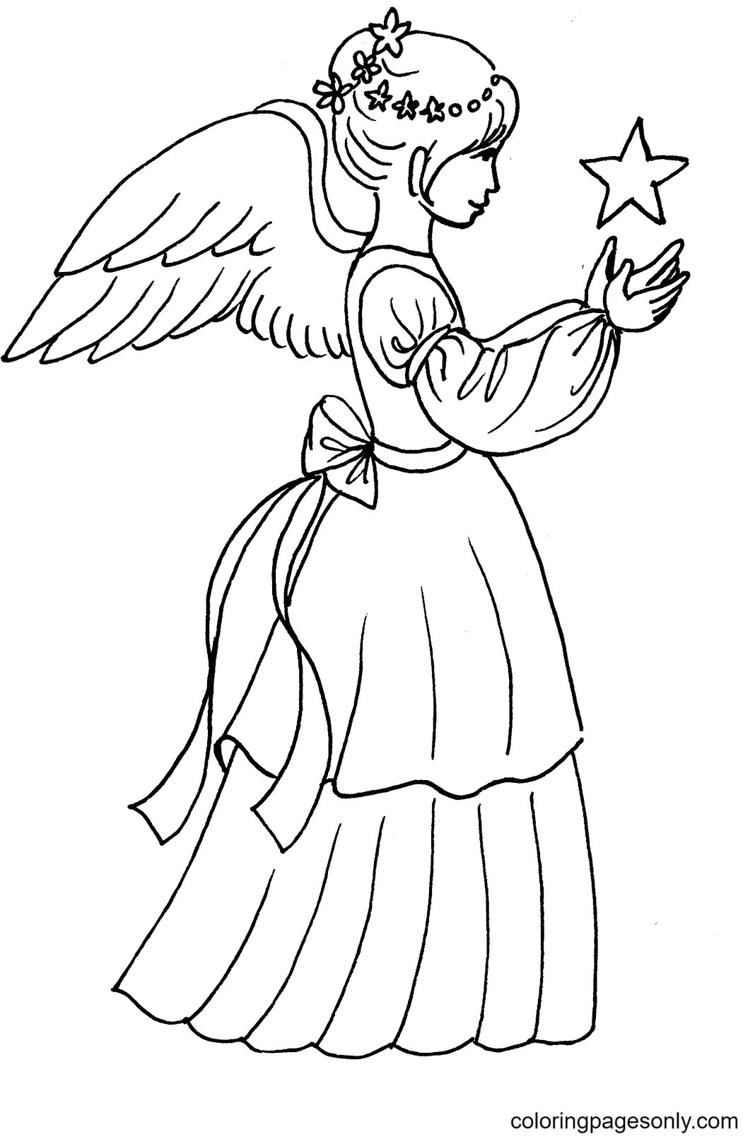 Christmas Angel Coloring Pages