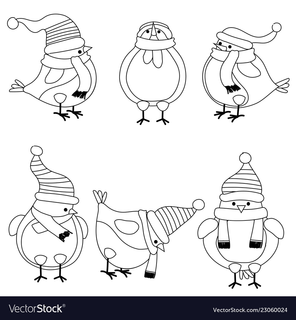 Christmas Bird Coloring Pages