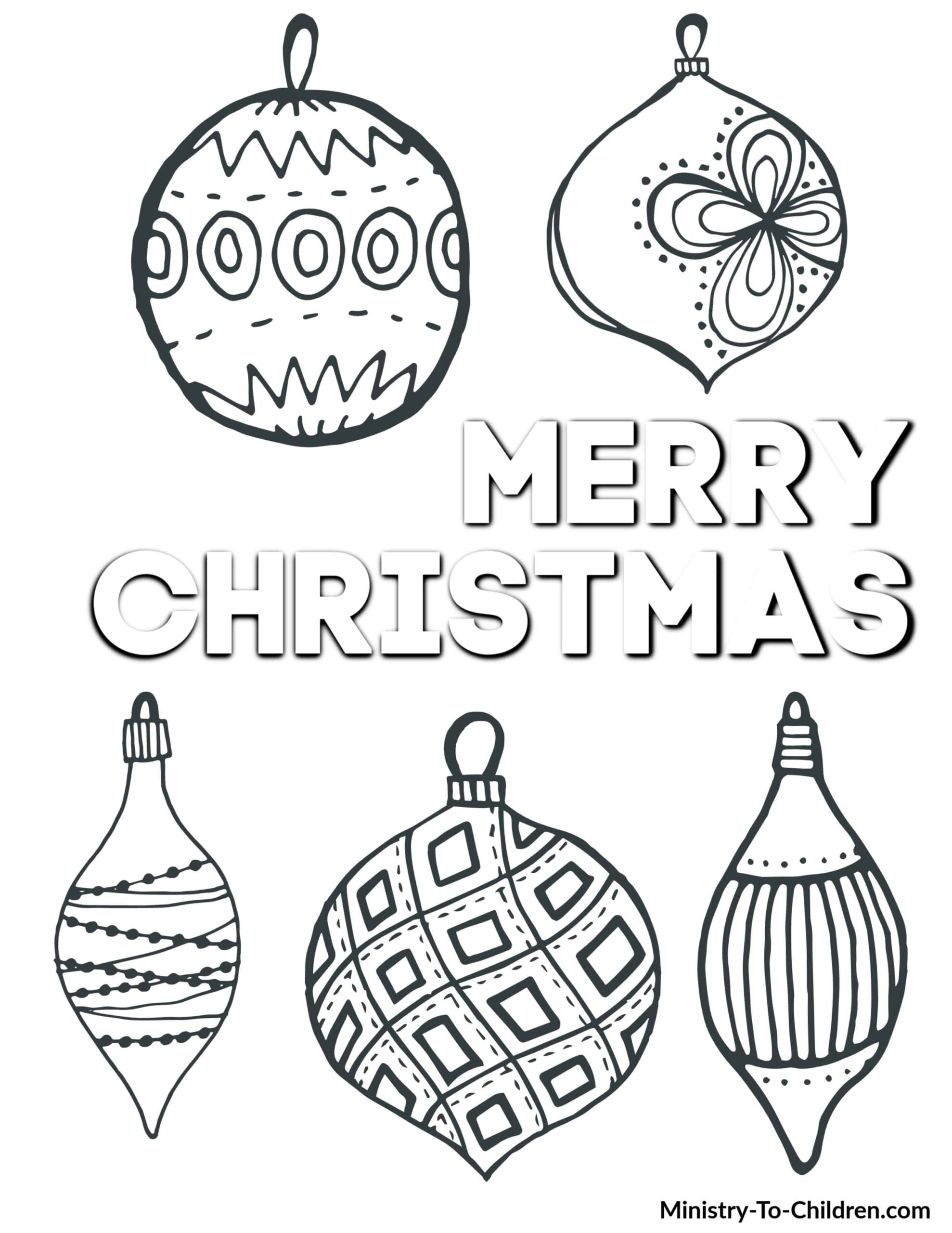 Christmas Ornaments Coloring Pages