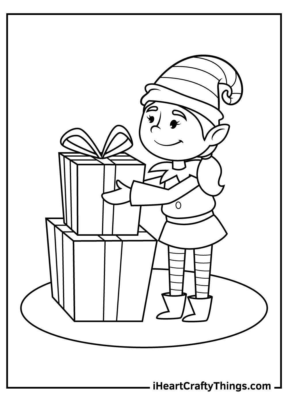 Christmas Elves Coloring Pages Updated 2021