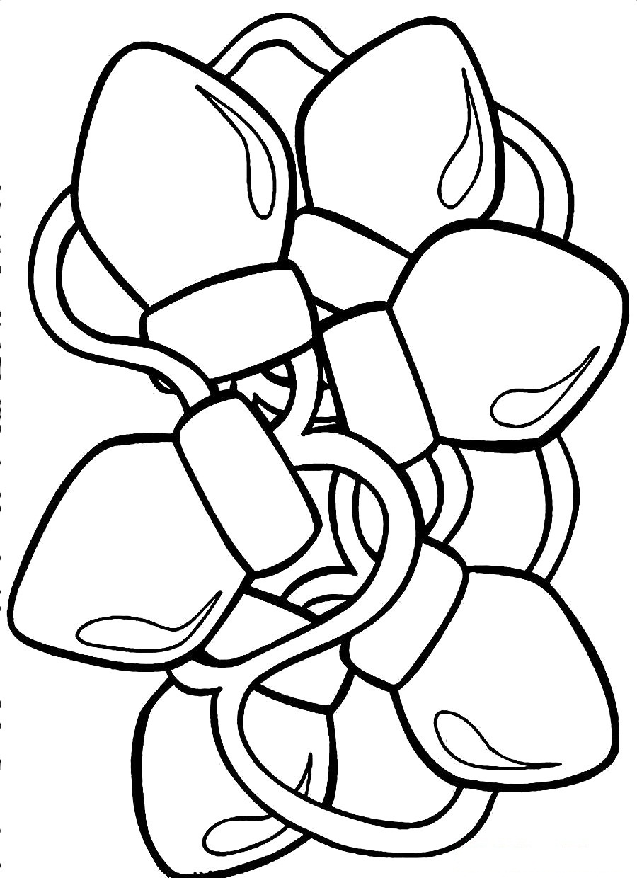 Christmas Lights Coloring Page