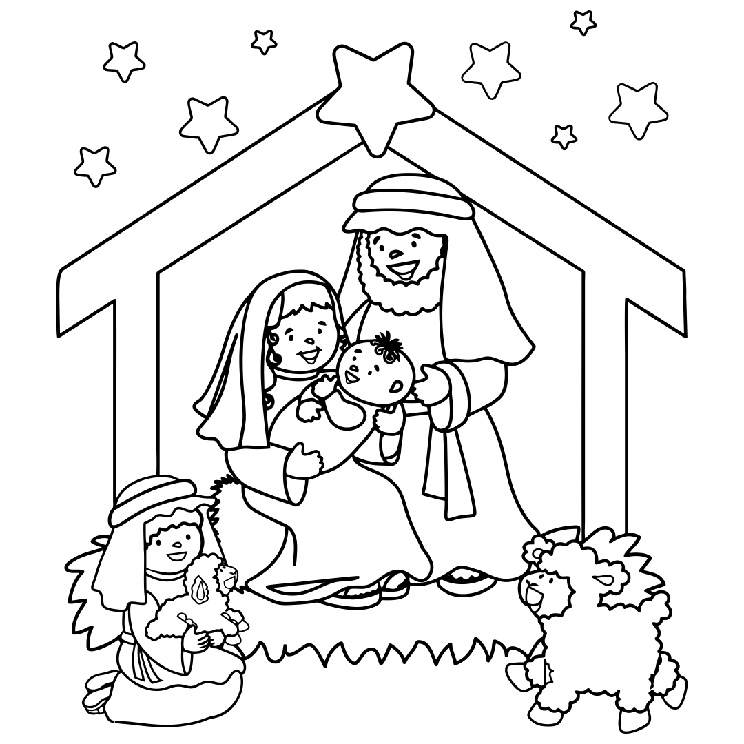 Christmas Nativity Coloring Pages 15 Free PDF Printables Printablee