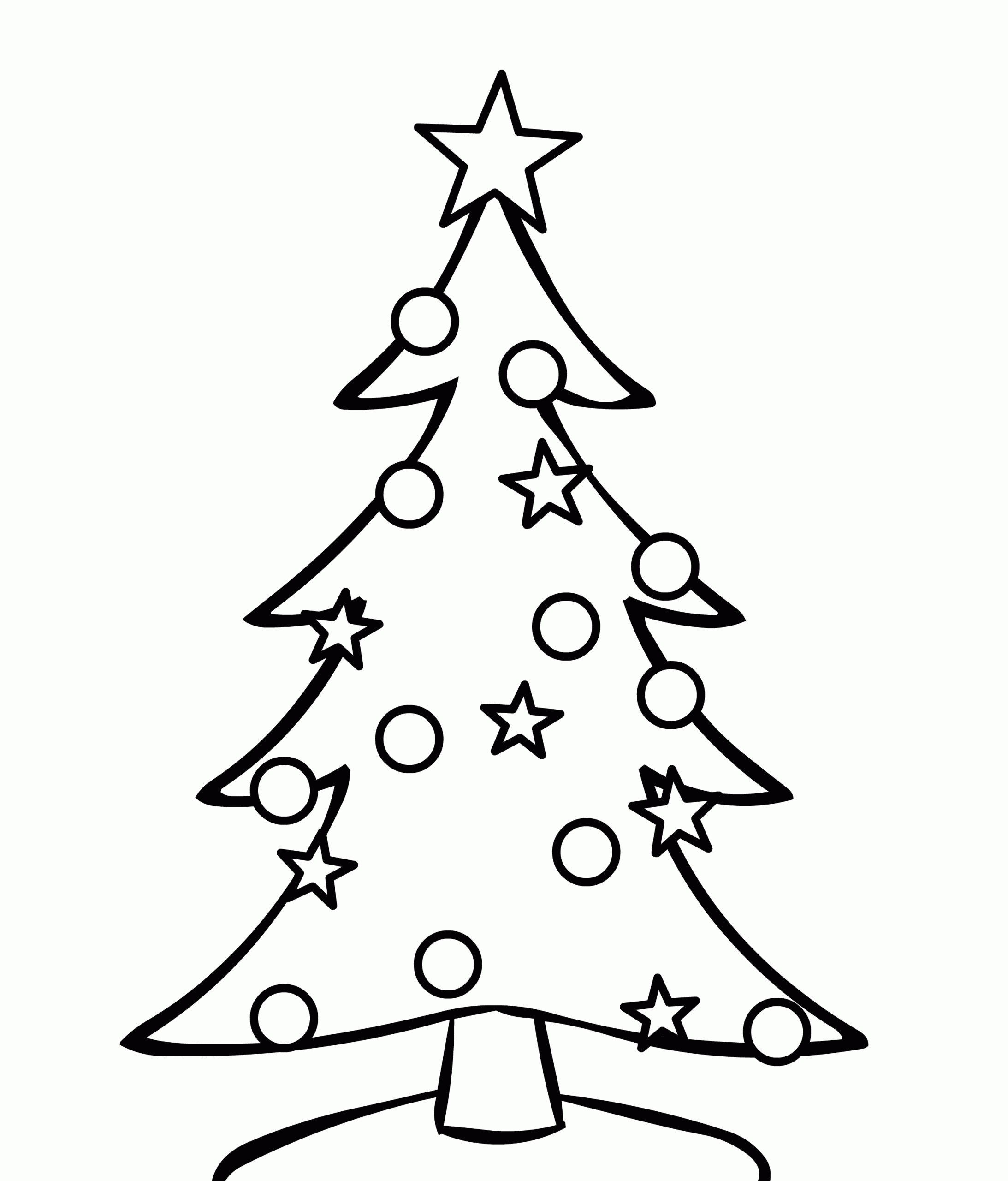 Christmas Tree Coloring Page Free Download On ClipArtMag