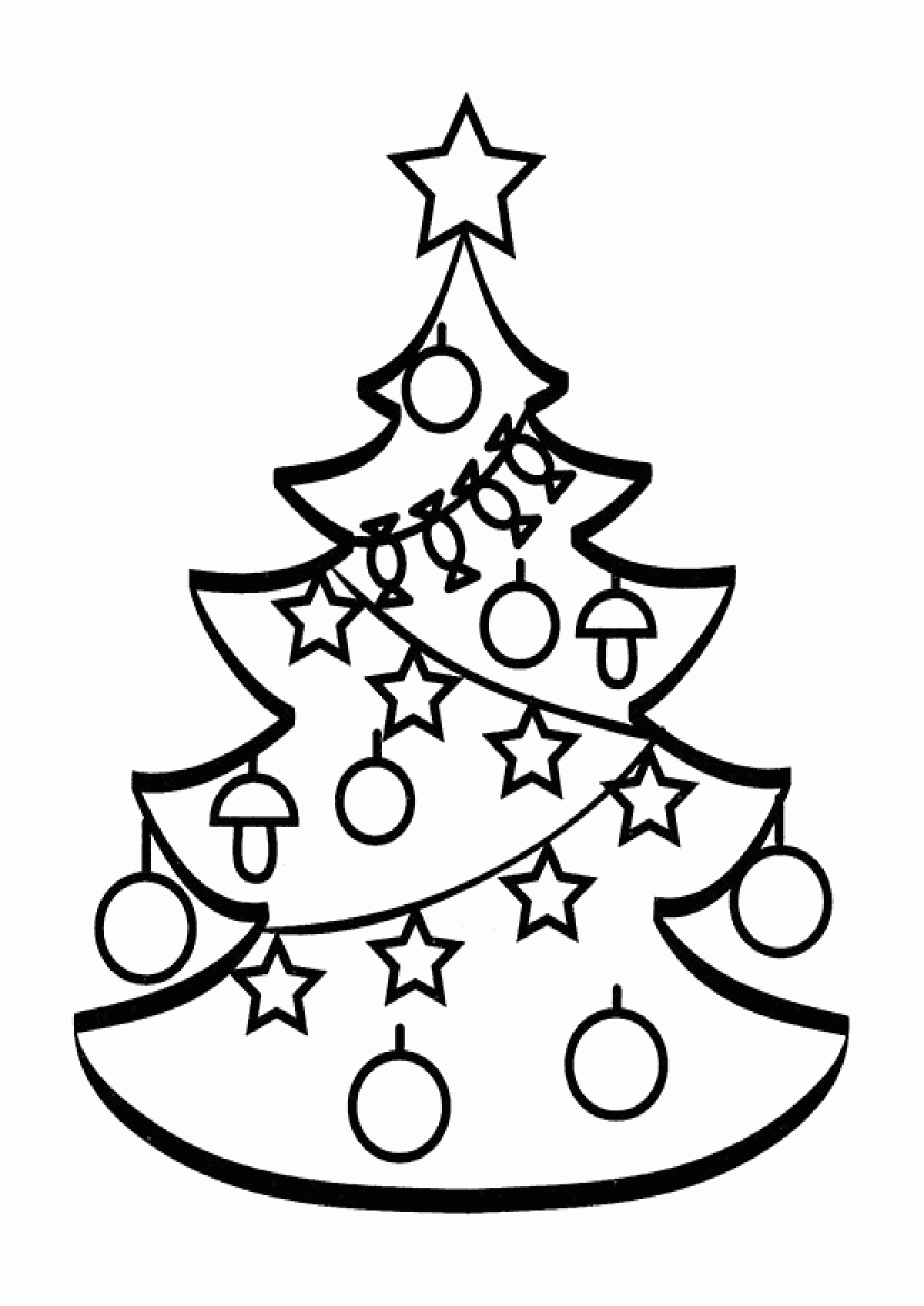 Christmas Tree Coloring Pages