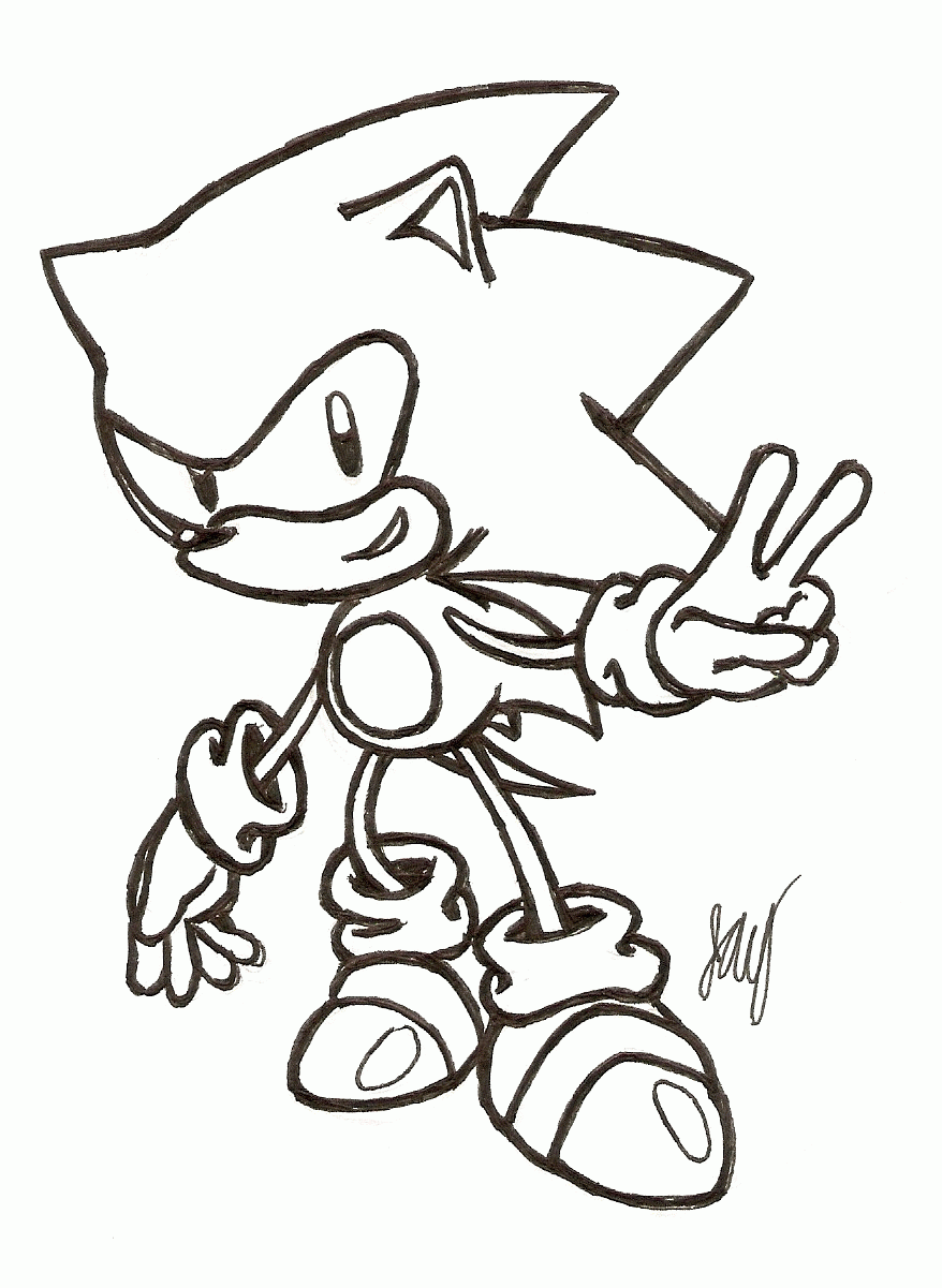 Classic Sonic Coloring Pages Coloring Home