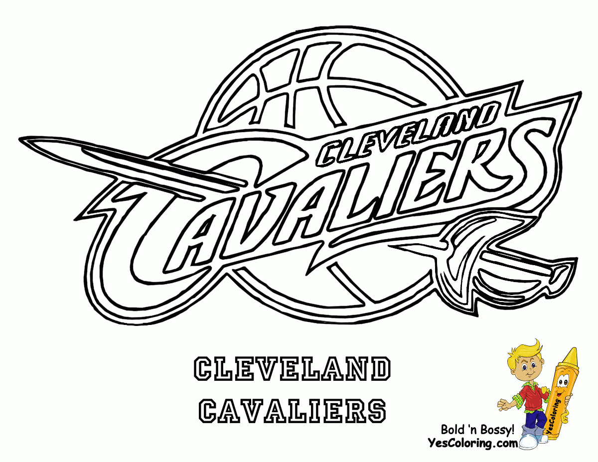 Cleveland Cavaliers Coloring Pages Coloring Sheets For Boys Boy Coloring Coloring For Kids