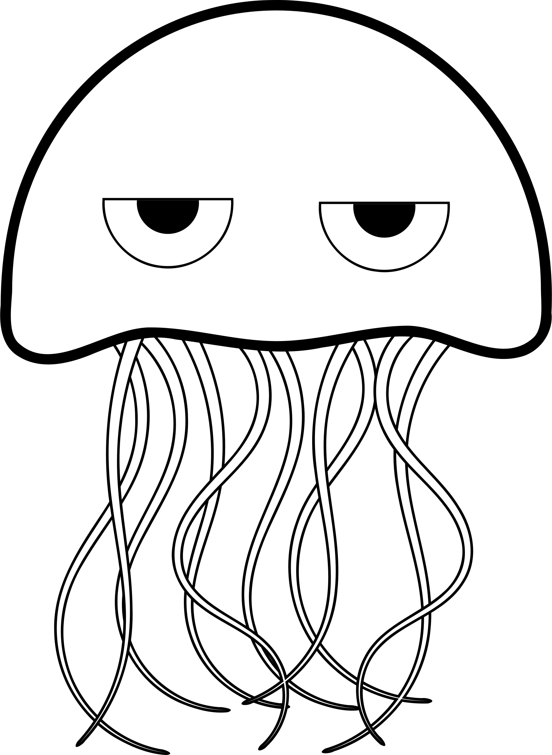 Clipart Jellyfish Coloring Book