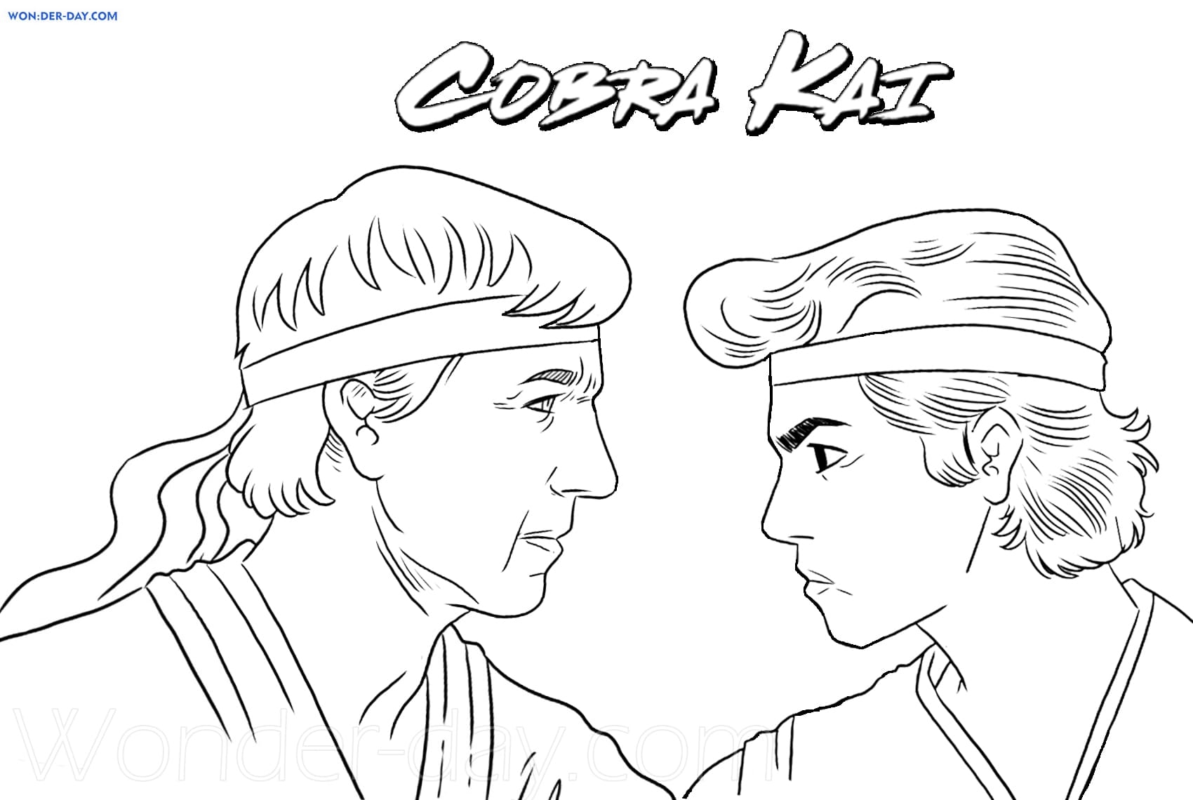 Cobra Kai Coloring Pages Printable Coloring Pages WONDER DAY Coloring Pages For Children