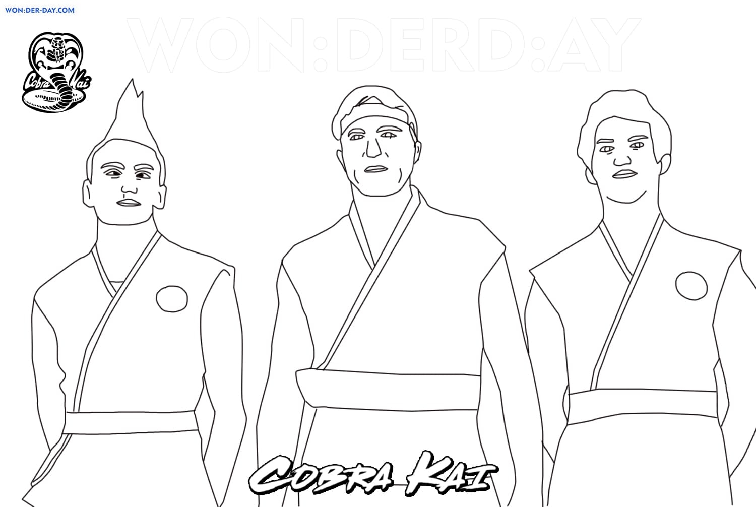 Cobra Kai Coloring Pages Printable Coloring Pages WONDER DAY Coloring Pages For Children