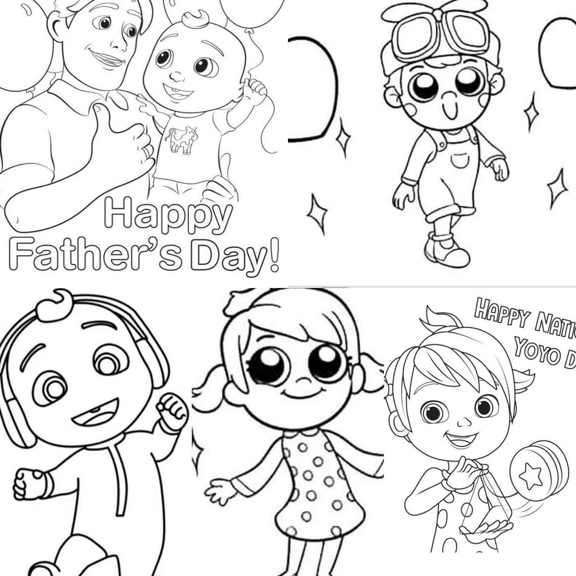 Cocomelon 45 Printable Coloring Pages Instant Download Fun Etsy