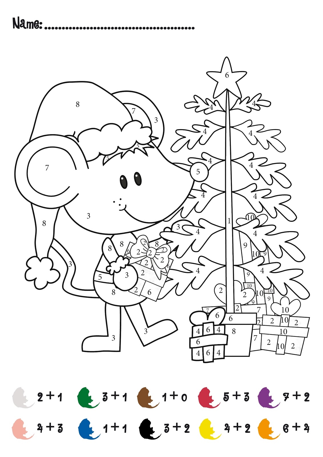 Printable Addition Coloring Pages
