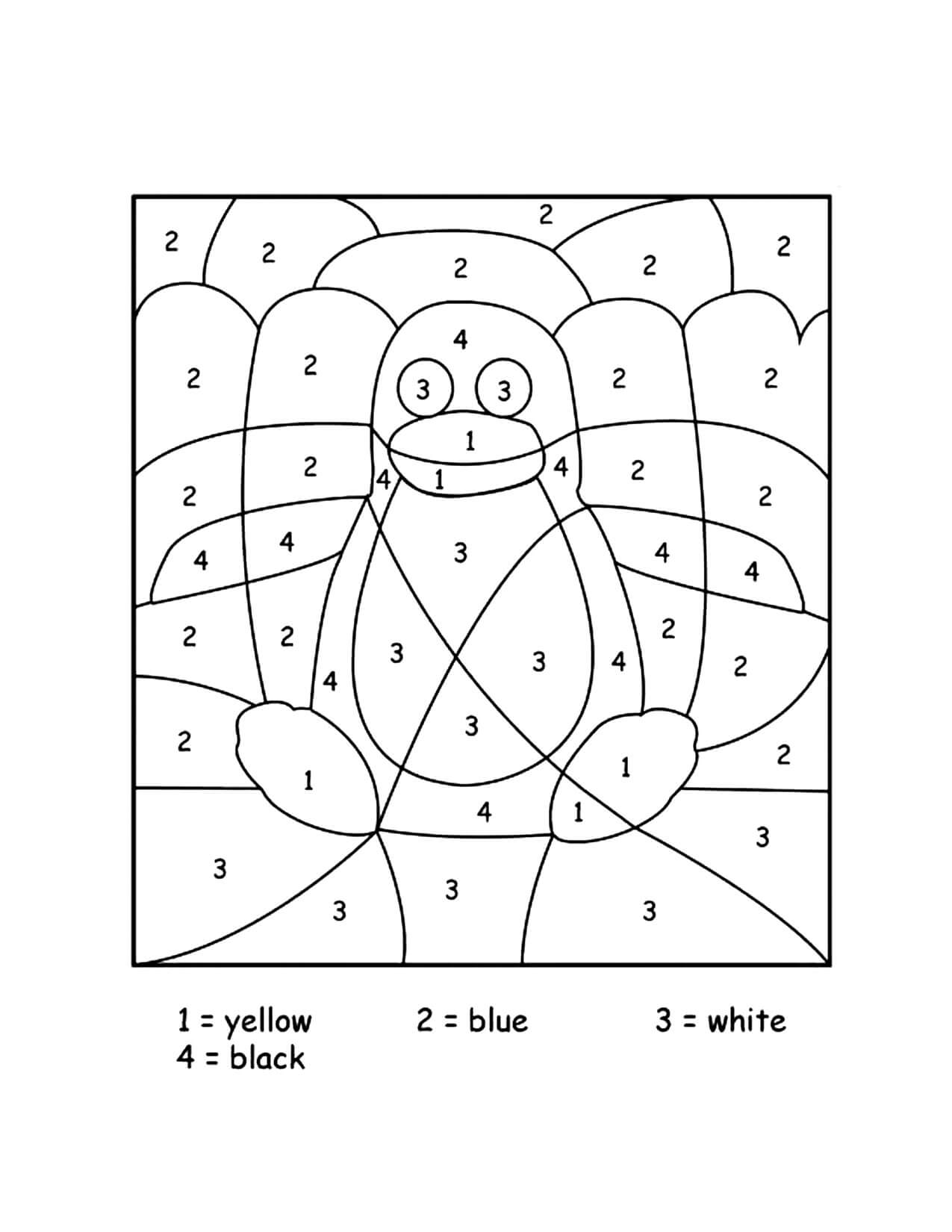 Color By Numbers Printable Pages
