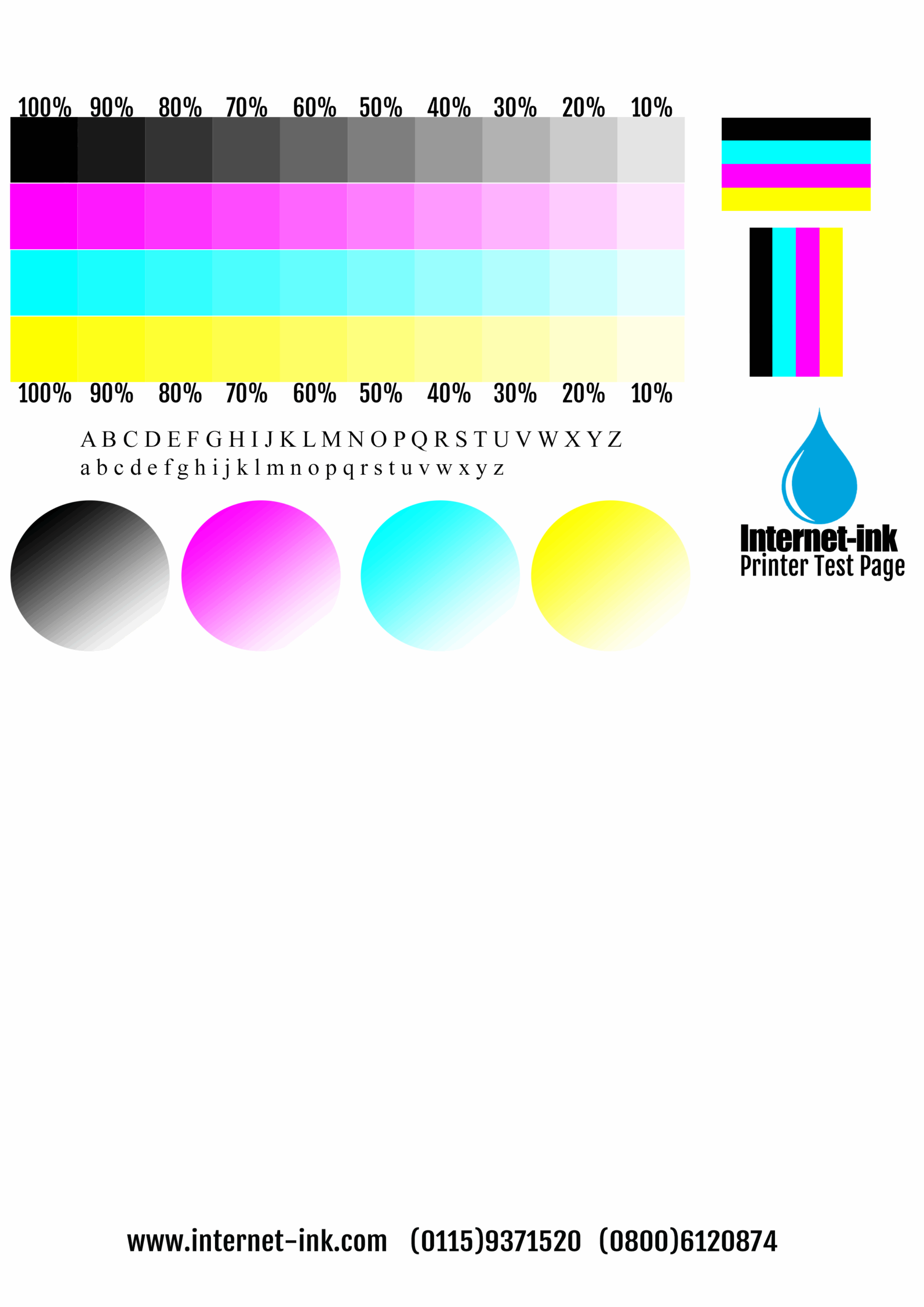 Color Printer Test Page Colour Test Page Internet Ink Birijus