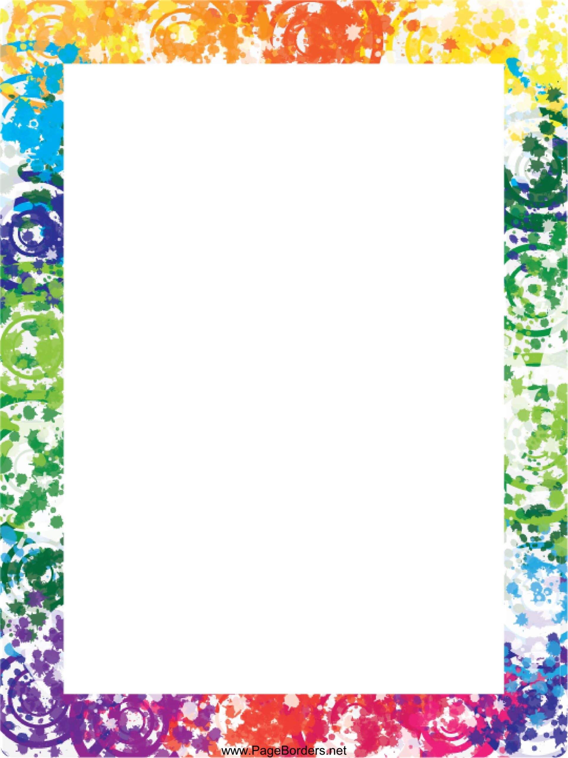 Colorful Page Border Free Download Gambr Co