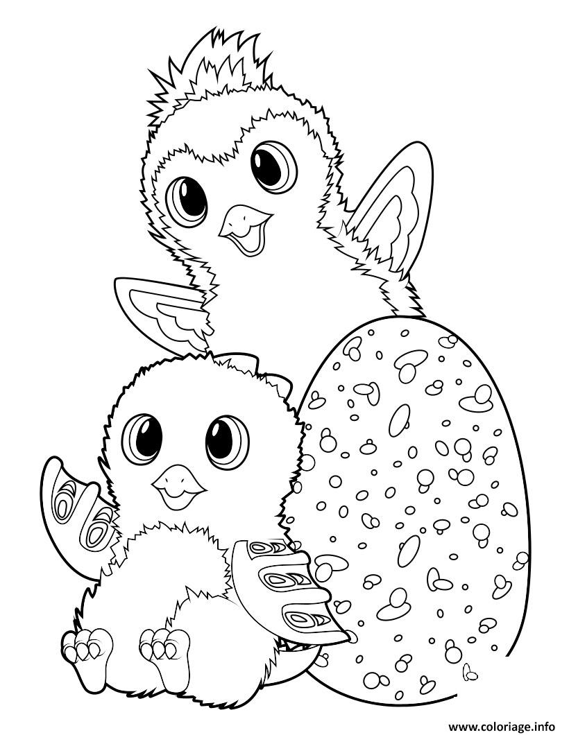Hatchimal Coloring Page