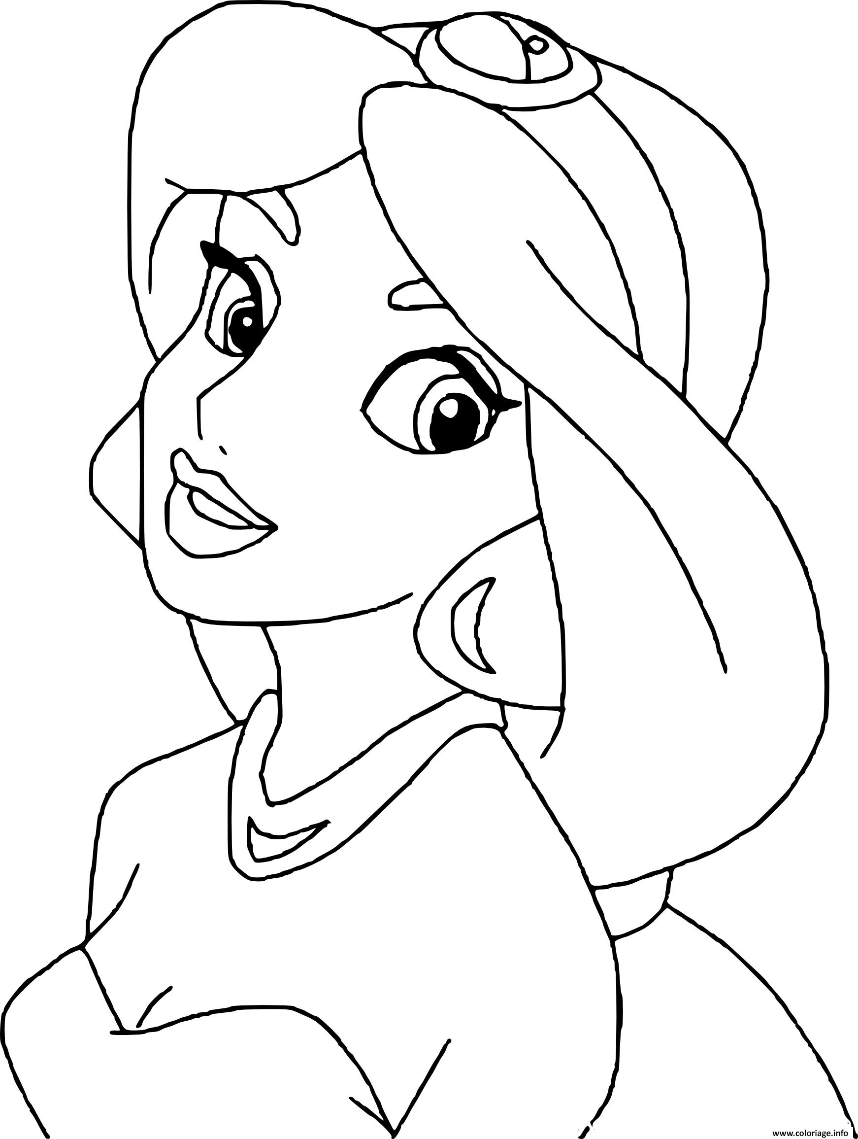 Coloriage Princesse Disney Jasmine Dessin Jasmine Imprimer