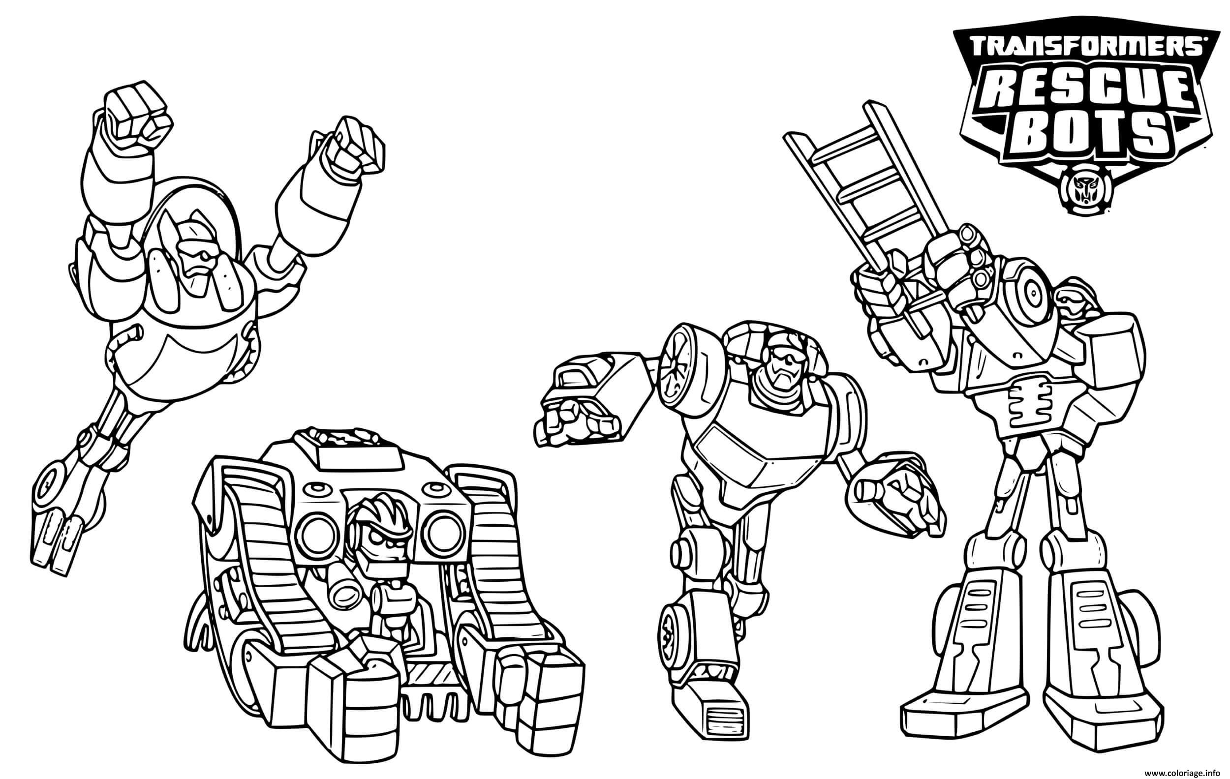 Coloriage Transformers Rescue Bots Characters Coloring Pages JeColorie