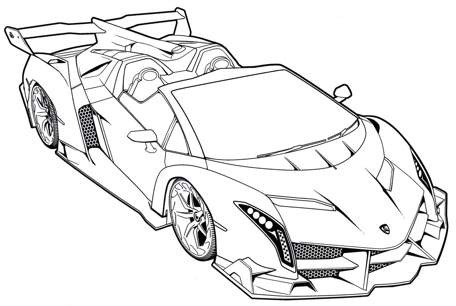 Lamborghini Coloring Page
