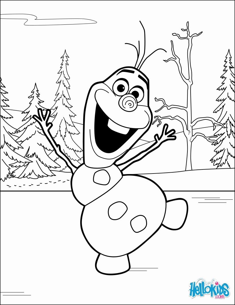Coloriages Olaf Fr Hellokids